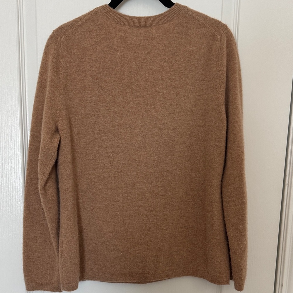 Lands' End tan 100% cashmere sweater - Picture 4 of 6